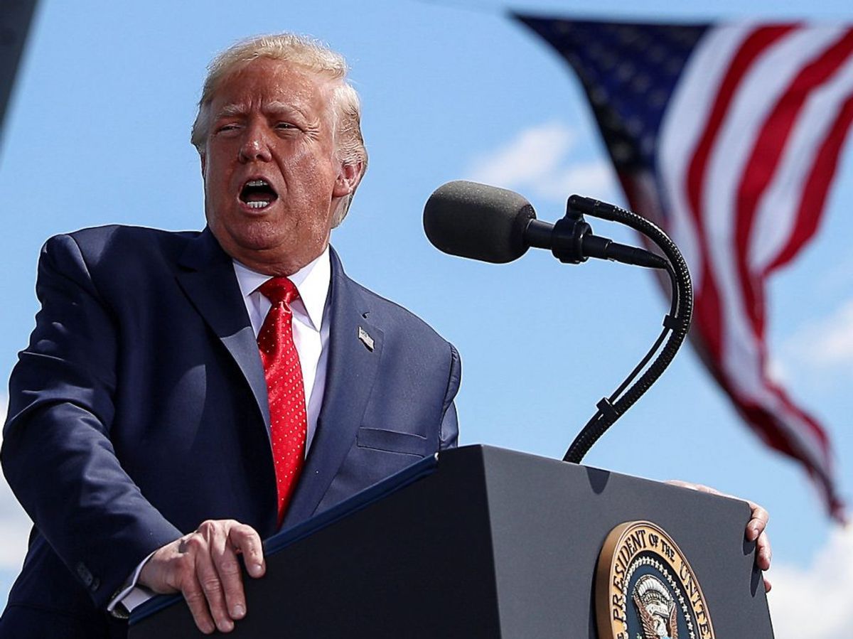 Lørdag blev Donald Trump frikendt ved sin anden rigsretssag .(Foto: TOM BRENNER/Ritzau Scanpix)