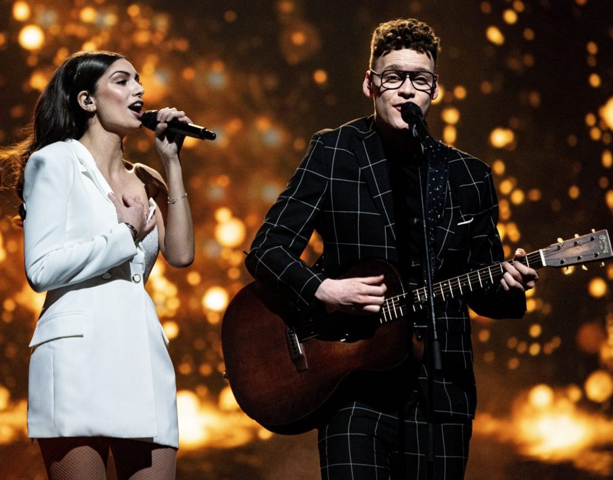 I 2020 vandt gruppen Ben + Tan årets melodigrandprix. Det blev også afholdt uden publikum på grund af tiltag mod covid-19. – Foto: Ida Guldbæk Arentsen/Ritzau Scanpix