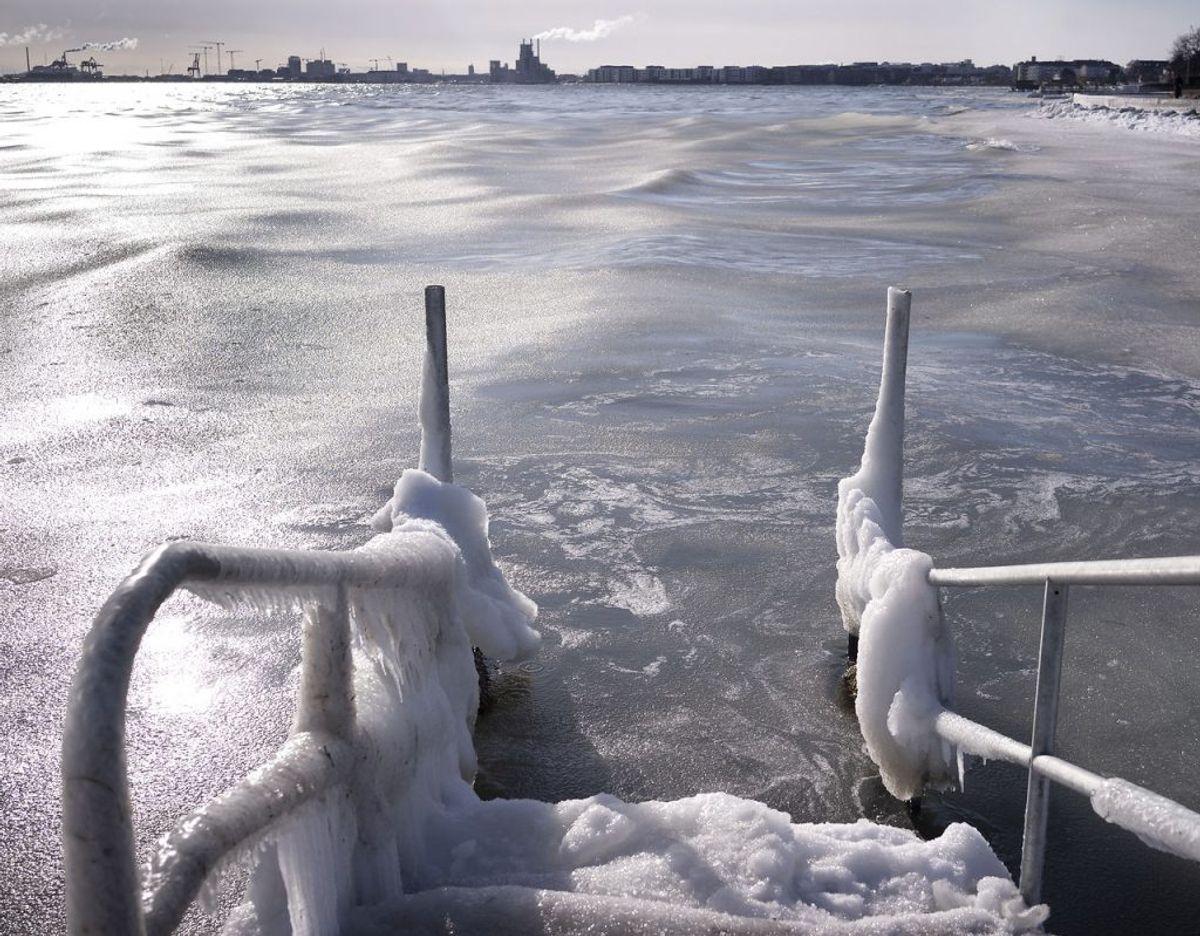 Med temperaturer ned til minus 15 grader bliver Danmark natten til fredag som en dybfryser. Foto: Liselotte Sabroe/Ritzau Scanpix
