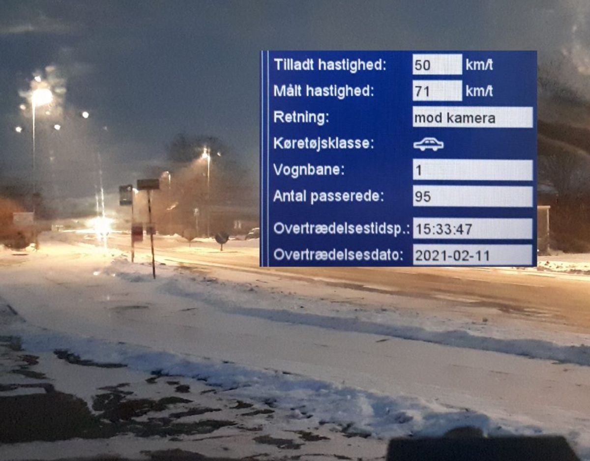 Som det fremgår af billedet var føret ikke skabt til høje hastigheder. Foto: Syd- og Sønderjyllands Politi.