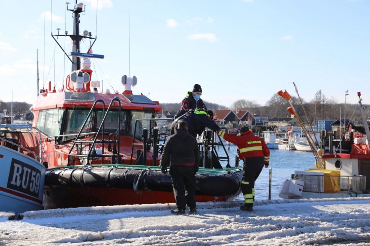 Stor redningsaktion ud for Langeland. KLIK FOR FLERE BILLEDER. Foto: Presse-fotos.dk