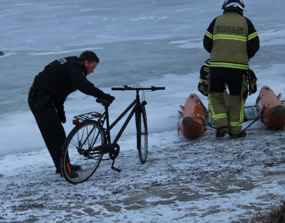 Fundet af cyklen har sat gang i en eftersøgning. Foto: Presse-fotos.dk.
