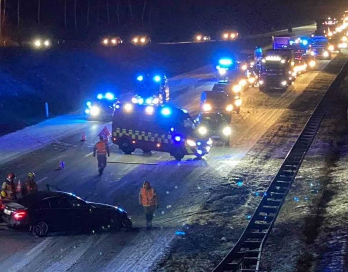 Uheldet skete tidligt onsdag morgen. Foto: Presse-fotos.dk.