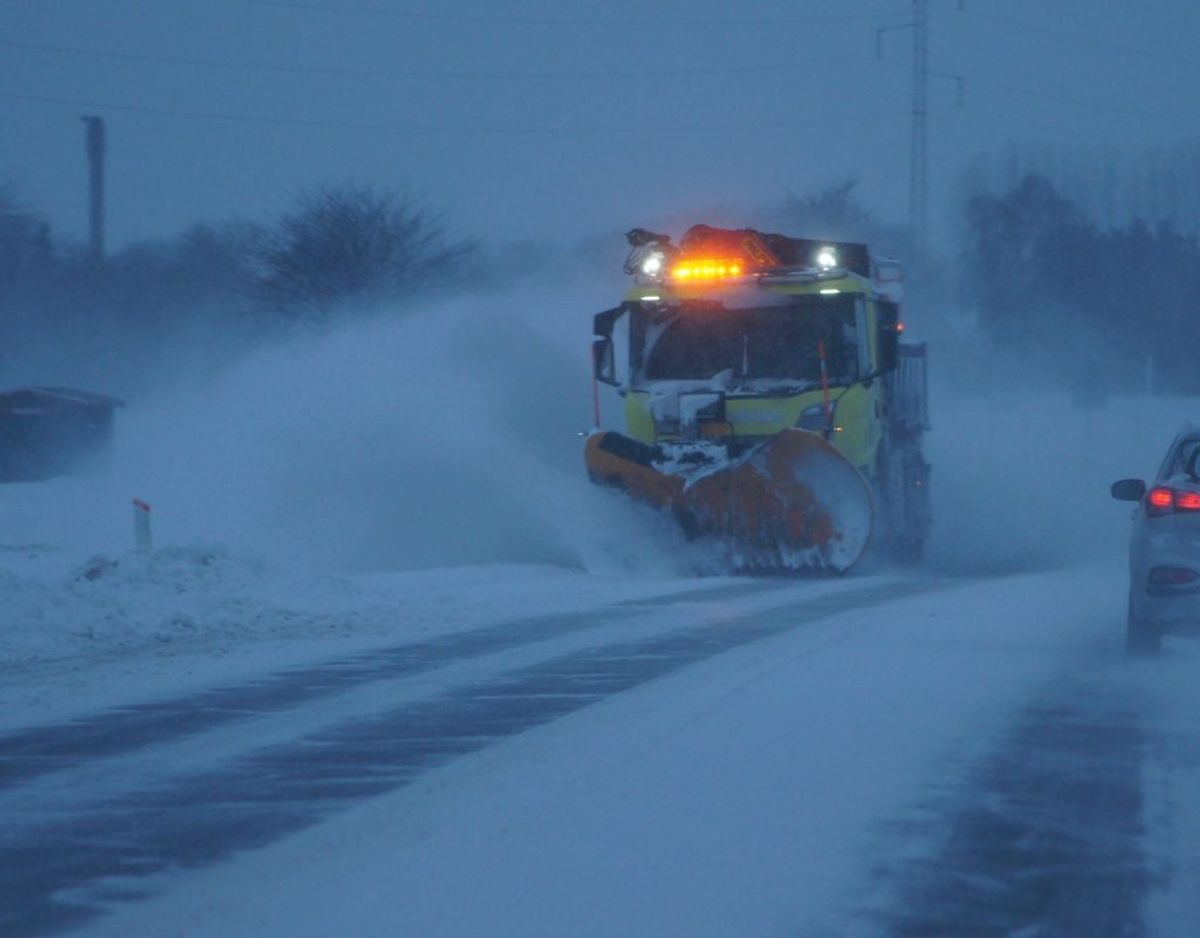 Sådan ser der ud på Bornholm tirsdag. Foto: Presse-fotos.dk.