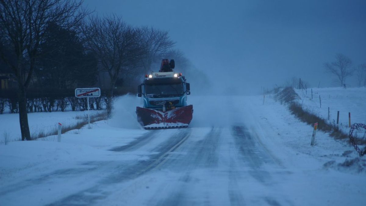Sådan ser der ud på Bornholm tirsdag. Foto: Presse-fotos.dk.