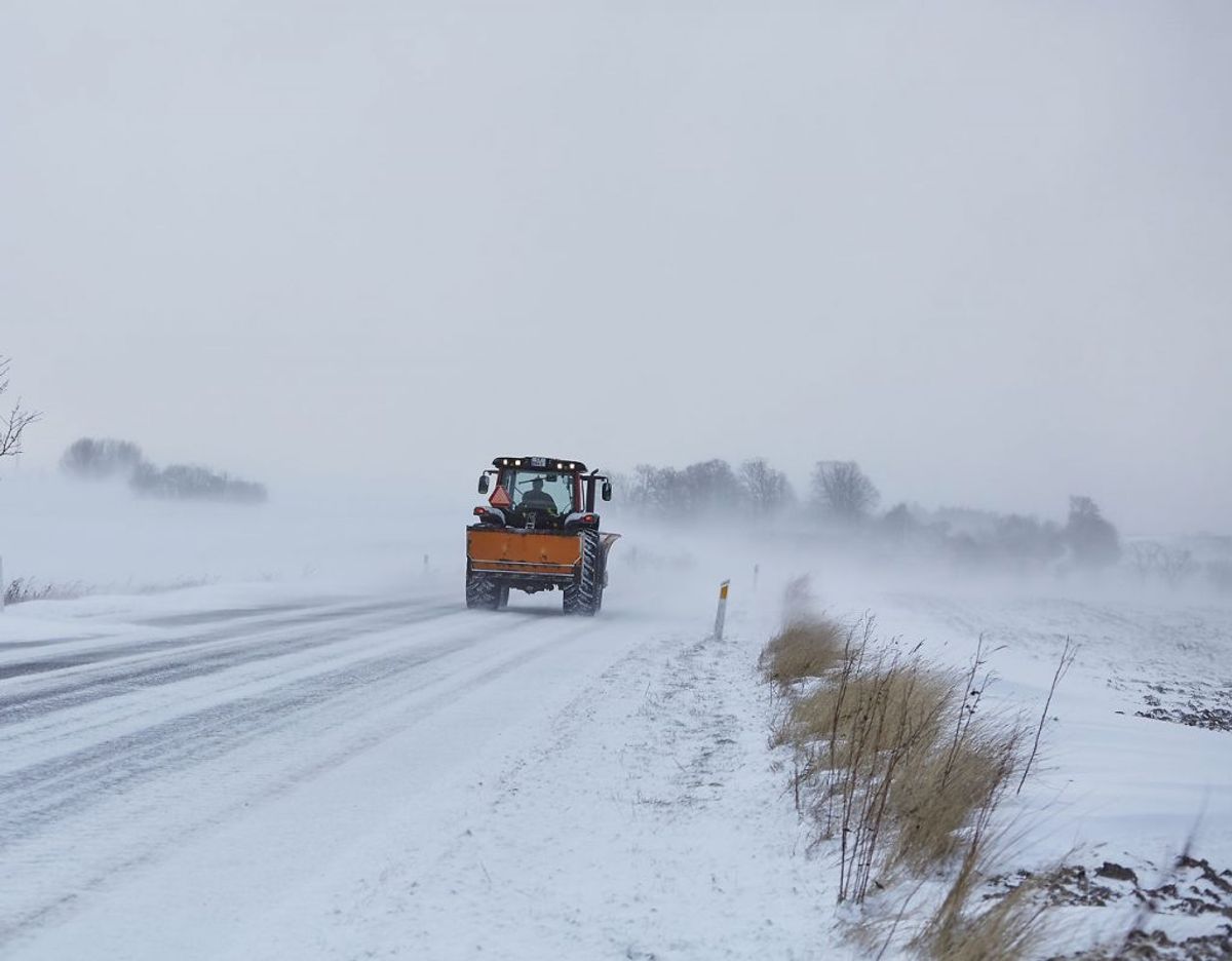 Snestormen er nu i gang. KLIK OG SE, HVOR DMI ADVARER. (Foto: Pelle Rink/Scanpix)
