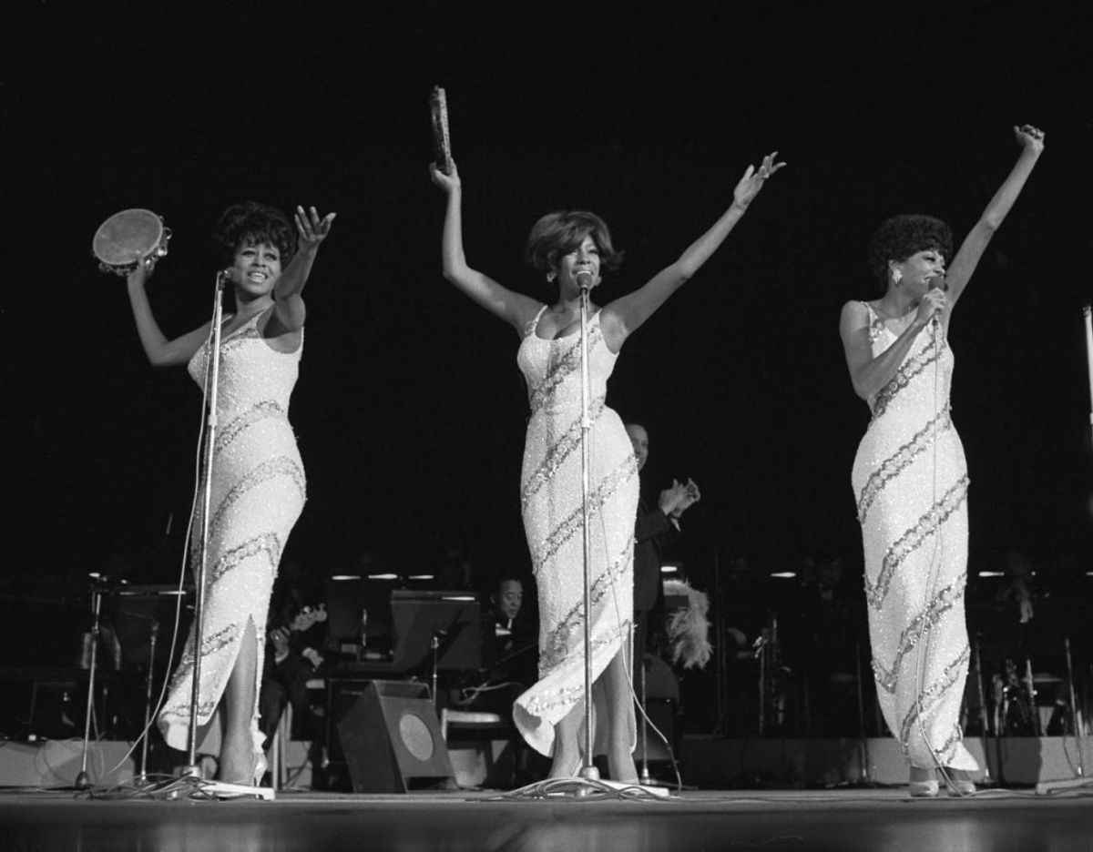 Supergruppen Diana Ross and the Supremes optræder i København 1969.