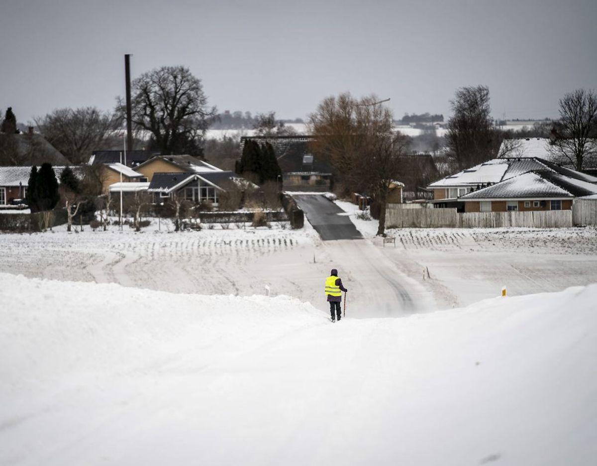Sne- og snefygning vil sætte sit præg på vejret. KLIK VIDERE OG SE, HVOR DMI ADVARER. (Foto: Mads Claus Rasmussen/Scanpix)