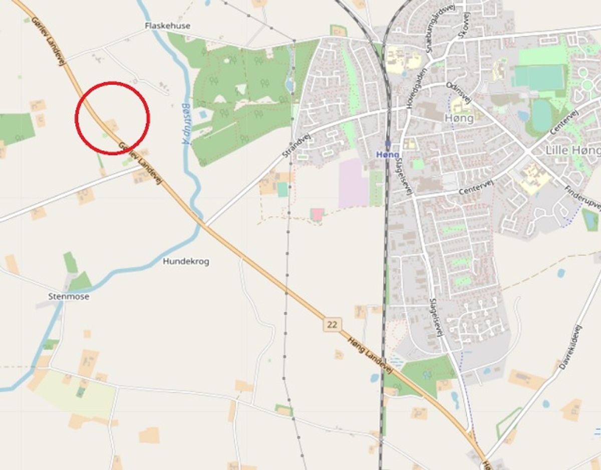 Her er der spærret. Foto: ©OpenStreetMap-bidragsydere.
