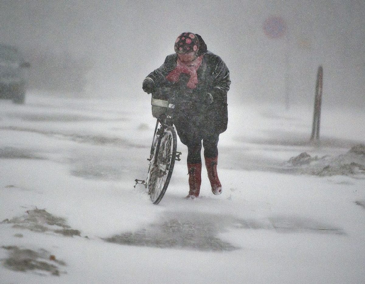 DMI advarer nu om snestorm. KLIK OG SE HVOR. Foto: Scanpix