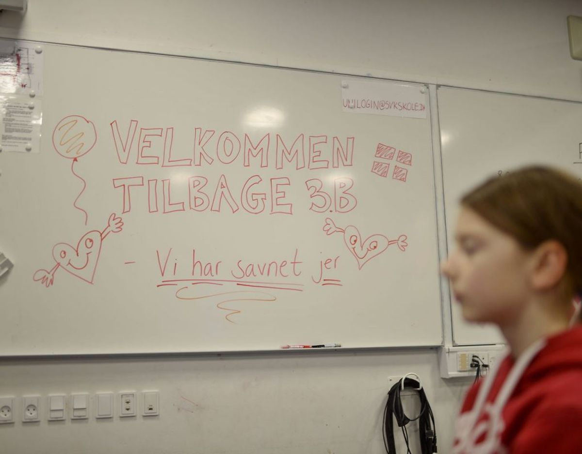 Her skolestart på Tved Skole ved Svendborg. KLIK FOR FLERE BILLEDER. Foto: Scanpix/Tim K. Jensen