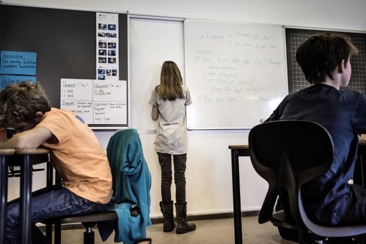 De yngste børn har ikke været fysisk i skole siden december.(Arkivfoto). Foto: Thomas Lekfeldt/Scanpix