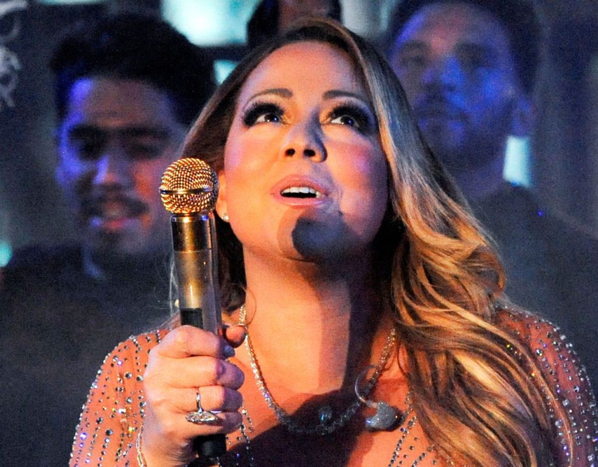 Mariah Carey sang nationalsangen i 2002. Klik videre for flere billeder. Foto: Scanpix/REUTERS/Stephanie Keith