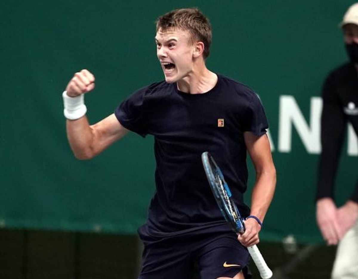 Holger Rune, her fotograferet ved Tennis Nordic Masters i Hørsholm, måtte se sig slået i ITF-finalen i spanske Villena. (Arkivfoto) Foto: Keld Navntoft/Scanpix