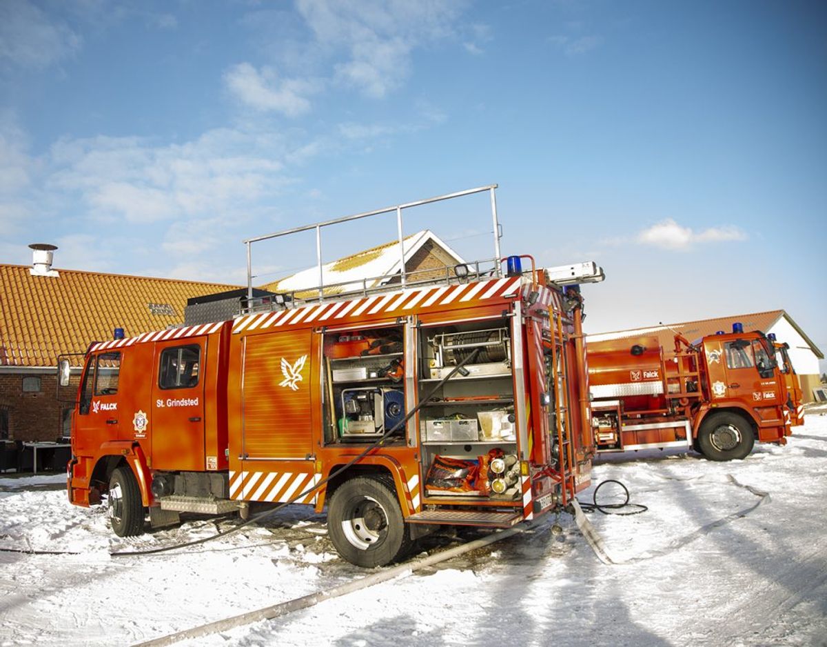 Der gik ild i et stuehus lørdag formiddag. Foto: René Lind Gammelmark