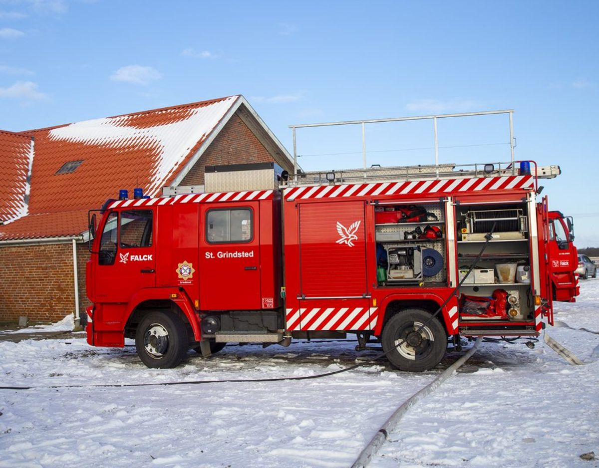 Der gik ild i et stuehus lørdag formiddag. Foto: René Lind Gammelmark