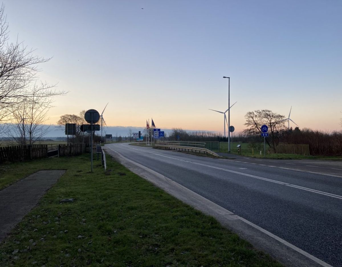 Sæd grænseovergang, klokken 8.40 fredag. Foto: Nicklas Skyum Clausen