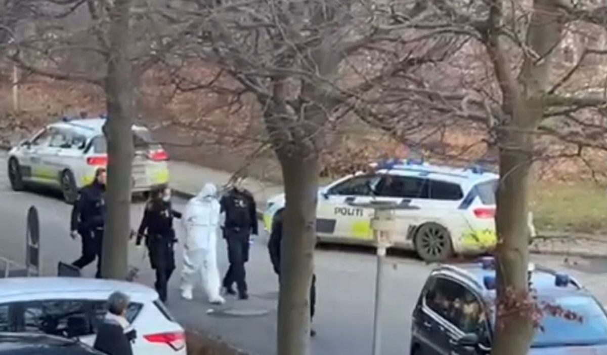 Mand sigtet for at forsøge at kvæle kæreste i Holte. KLIK FOR FLERE BILLEDER FRA ANHOLDELSEN. Foto: Presse-fotos.dk