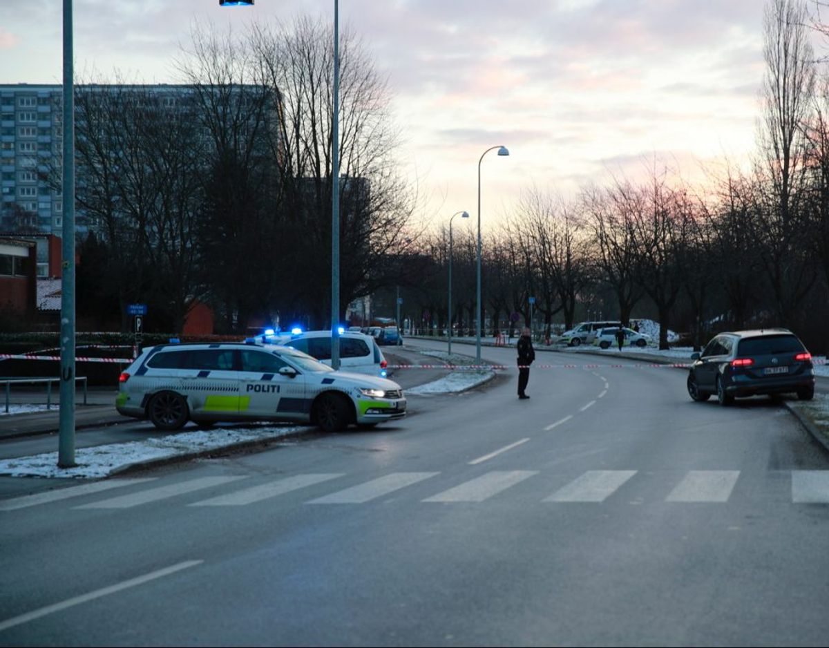 Politiaktion i Brøndby. Foto: presse-fotos.dk