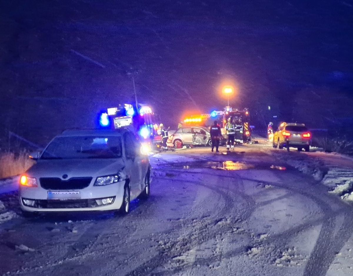 Voldsomt sammenstød på Skamlingsvejen. KLIK OG SE FLERE BILLEDER. Foto: presse-fotos.dk