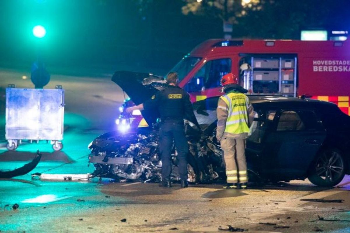 Den mand, der er tiltalt for færdselsdrabet på betjenten Magnus Buhl er anholdt. Foto: Presse-fotos.dk.