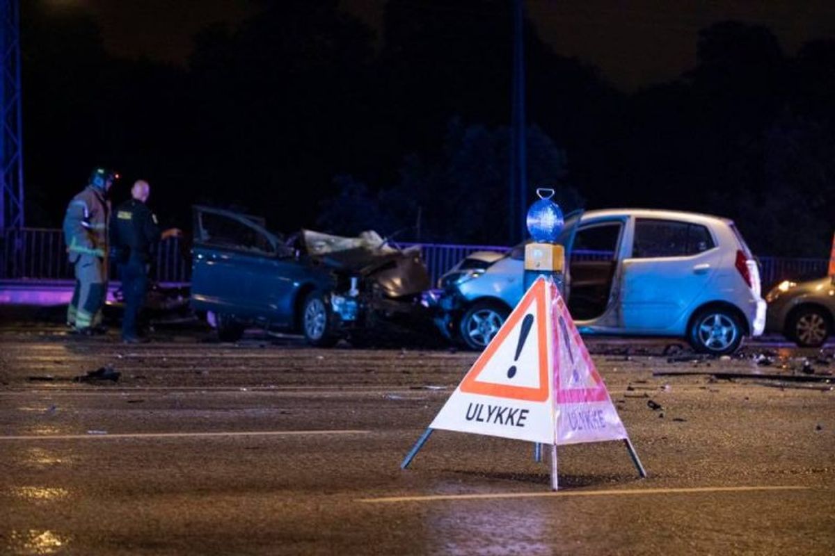 En 35-årig betjent mistede i juli 2019 livet på Langebro på grund af vanvidskørsel. Foto: Presse-fotos.dk.