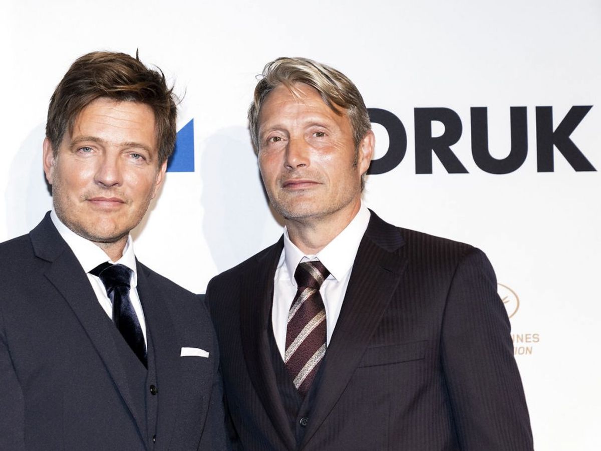 Instruktør Thomas Vinterberg og skuespiller Mads Mikkelsen. (Foto: Ida Marie Odgaard/Ritzau Scanpix)