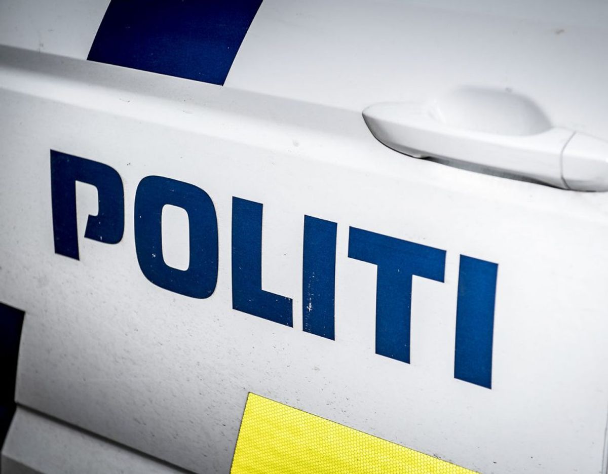 Politiet er på stedet. Foto: Scanpix.