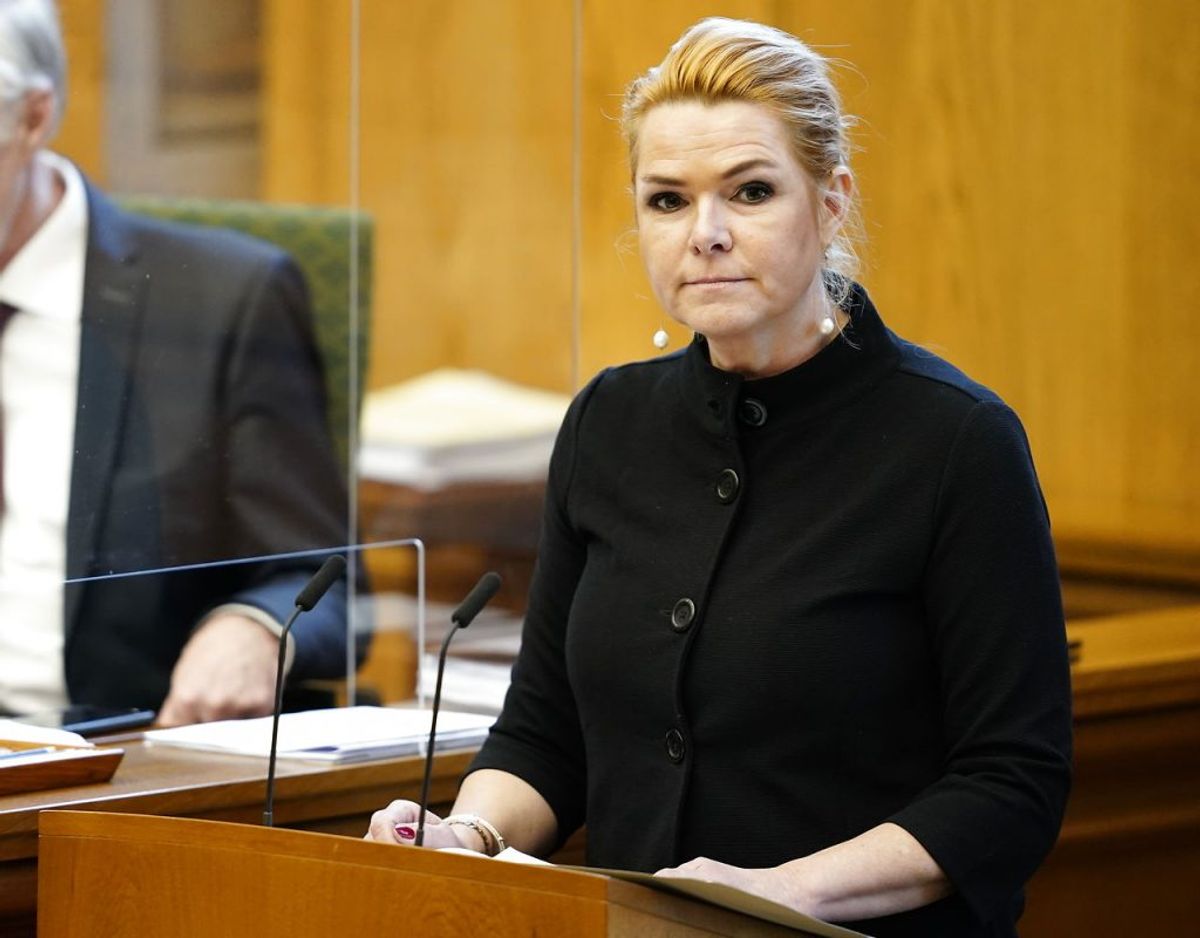 Inger Støjberg (V) på talerstolen. Foto: Mads Claus Rasmussen/Ritzau Scanpix