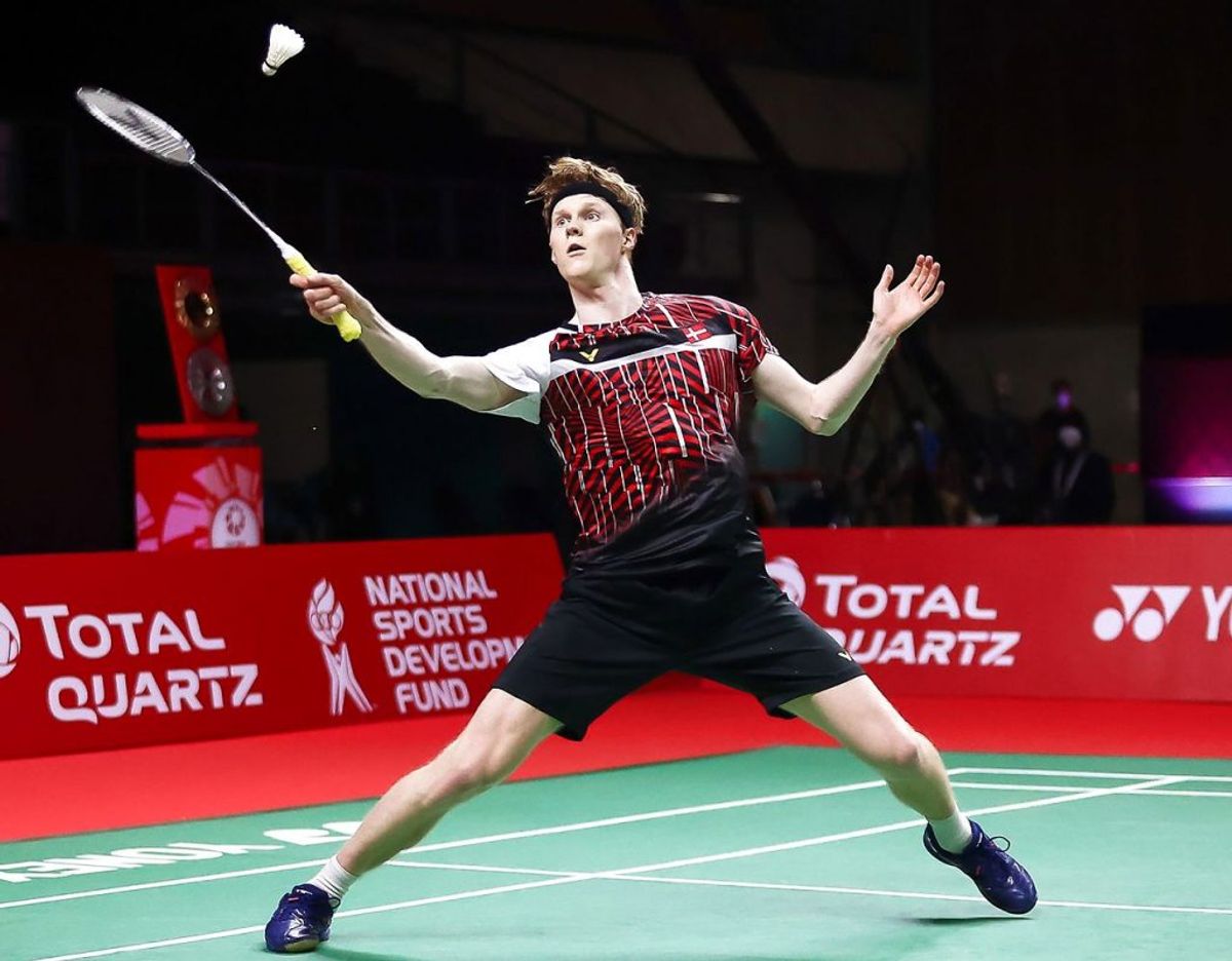 Anders Antonsen vandt sæsonfinalen over sin danske landsmand. Foto: AFP PHOTO / BADMINTON ASSOCIATION OF THAILAND/Scanpix.