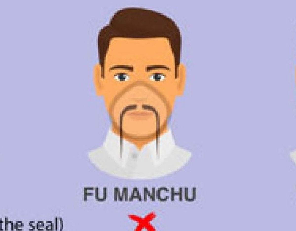 Det kinesiske Fu Manchu-skæg går heller ikke. Foto: CDC
