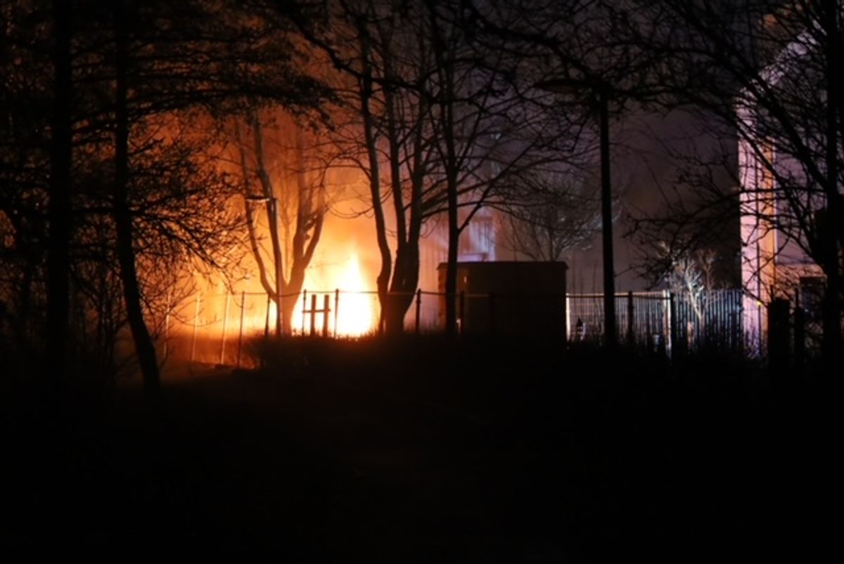 En brand skaber lige nu problemer med forsyningen. KLIK for flere billeder. Foto: Presse-fotos.dk.