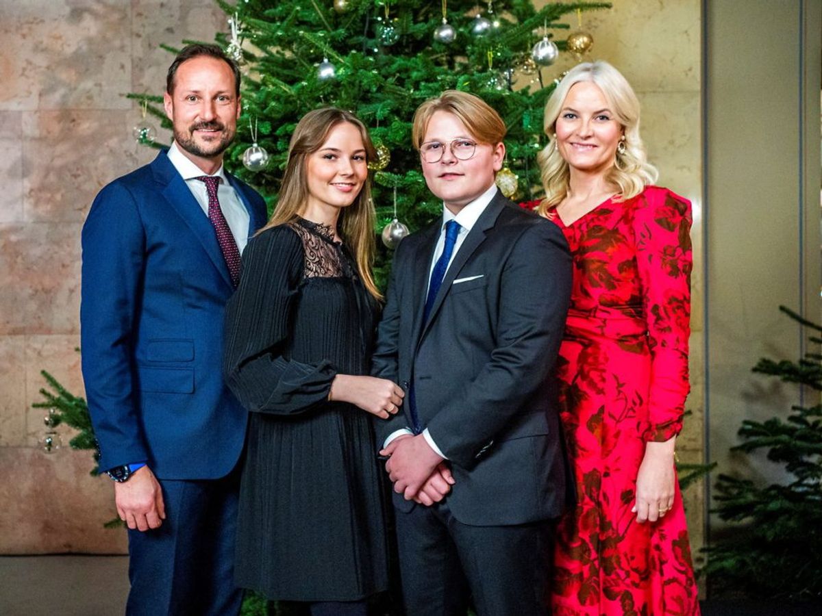 Her med familien: Prins Haakon, prinsesse Ingrid Alexandra og prins Sverre Magnus. . Foto: Hakon Mosvold Larsen/Scanpix.