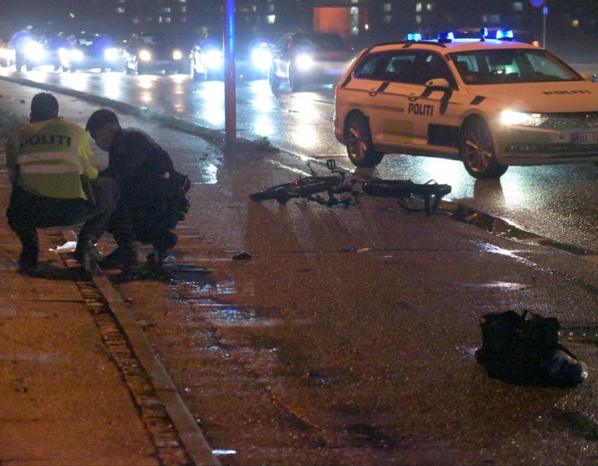 Cyklist kørt ned i dødskryds. Foto: Øxenholt Foto