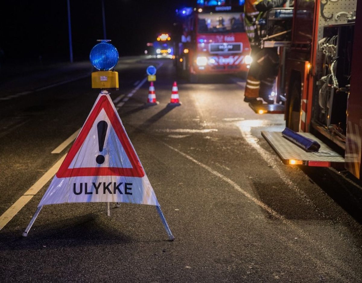Motorvejen er spærret. Arkivfoto: Rasmus Skaftved