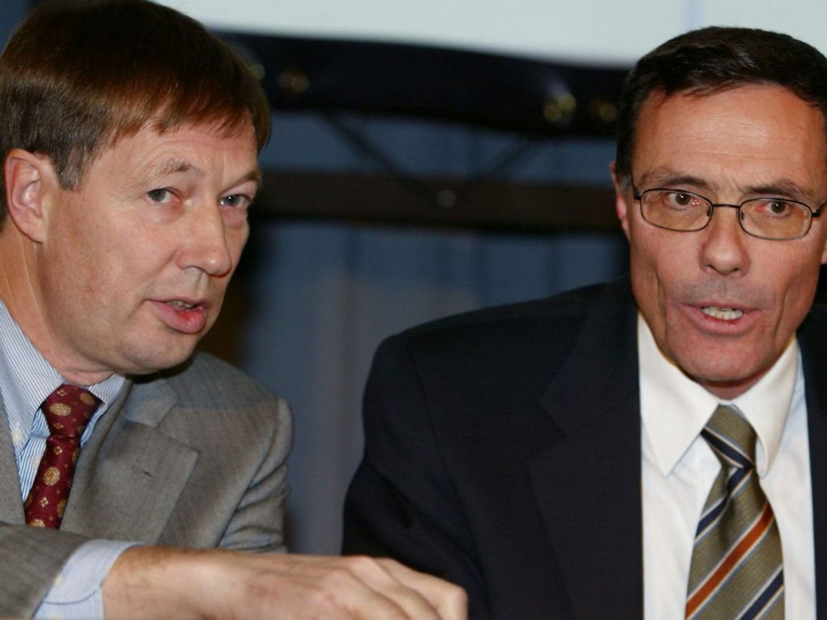 Niels Peter Louis-Hansen (th) har en formue på 49,2 milliarder kroner. Det giver ham en placering som nummer 196 over verdens rigeste. Foto: Steen Ole/Ritzau Scanpix