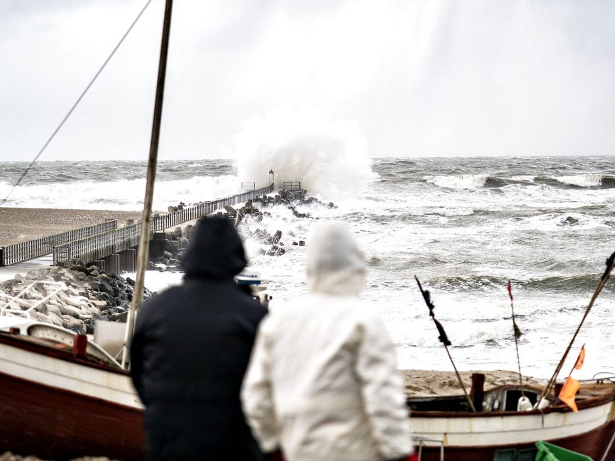 DMI advarer om vindstød af stormstyrke. KLIK for kort.. (Foto: Henning Bagger/Ritzau Scanpix)