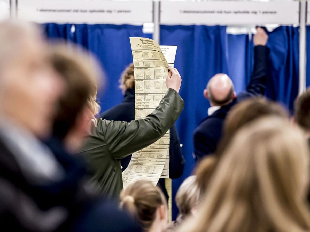 Kommunalvalg afholdes altid den tredje tirsdag i november hvert fjerde år. Næste gang er 16. november 2021. (Foto: Mads Claus Rasmussen/Scanpix 2017)