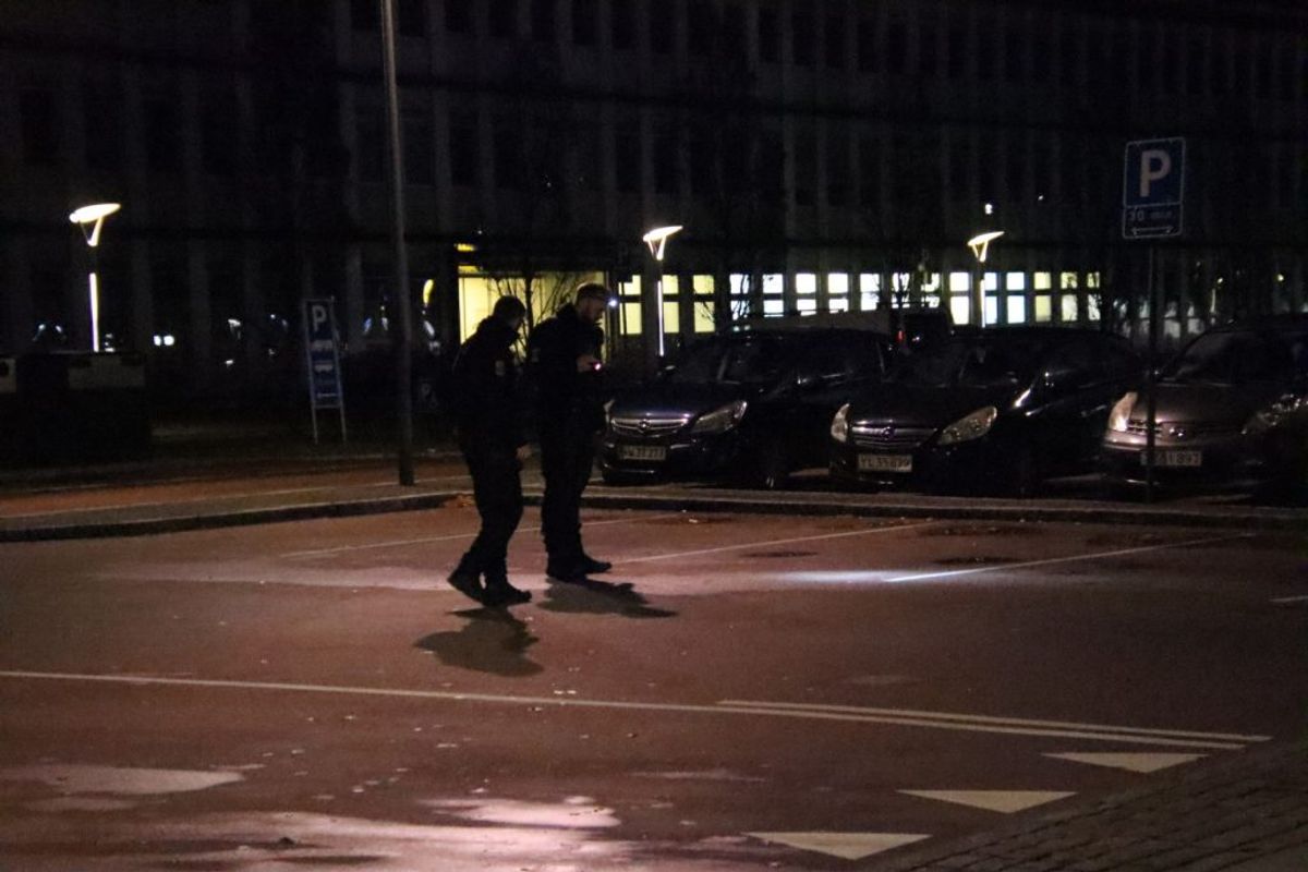 Politiet efterforsker et mulig skyderi. Foto: Presse-fotos.dk.