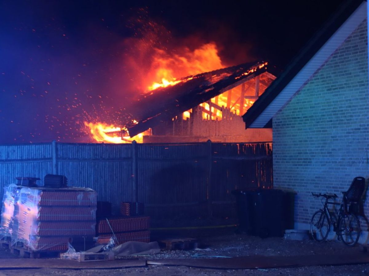 Branden blev anmeldt onsdag aften. Foto: Presse-fotos.dk.