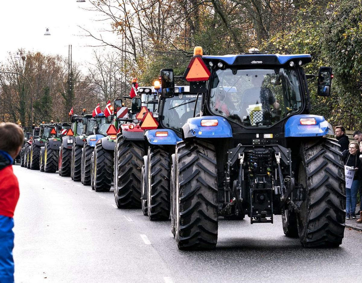 Landmænd på massevis traktorer samlet i demonstration i Aalborg, lørdag den 14. november 2020.. (Foto: Henning Bagger/Ritzau Scanpix)