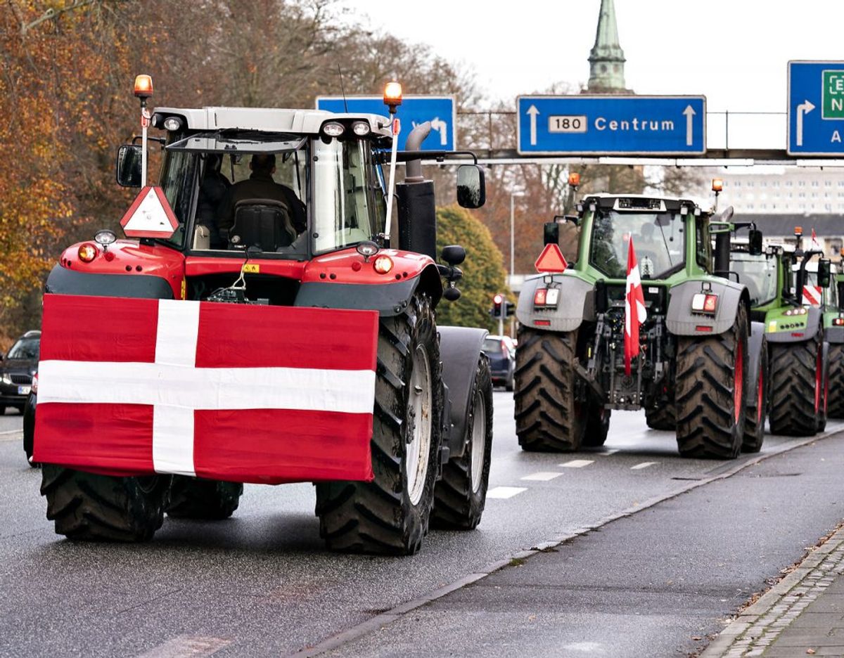 Landmænd på massevis traktorer samlet i demonstration i Aalborg, lørdag den 14. november 2020.. (Foto: Henning Bagger/Ritzau Scanpix)