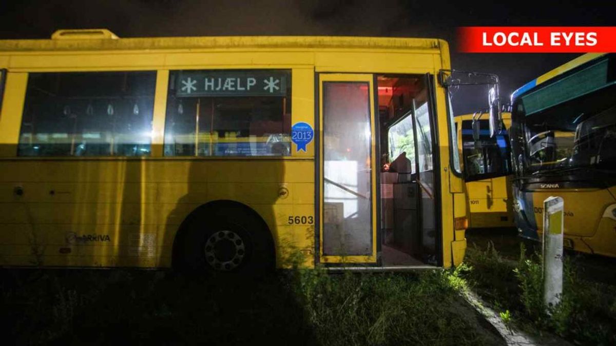 Denne ‘joke’ kunne politiet så absolut ikke lide. Foto: Local Eyes.
