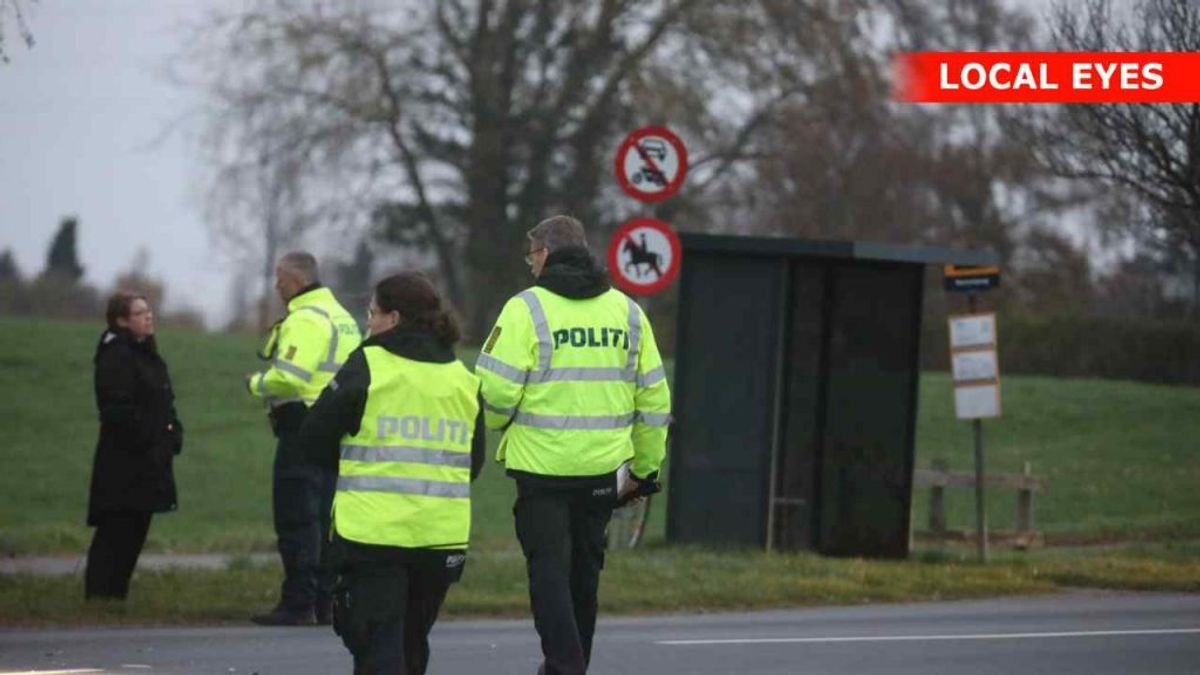 Politi efterforsker på stedet. Foto: Localeyes.dk