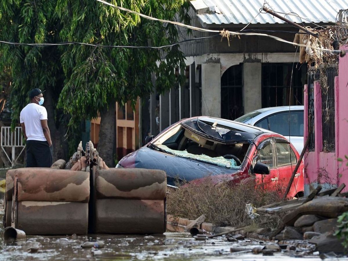Sådan så der ud i Honduras, efter Eta havde været forbi. Foto: Orlando SIERRA/Scanpix.
