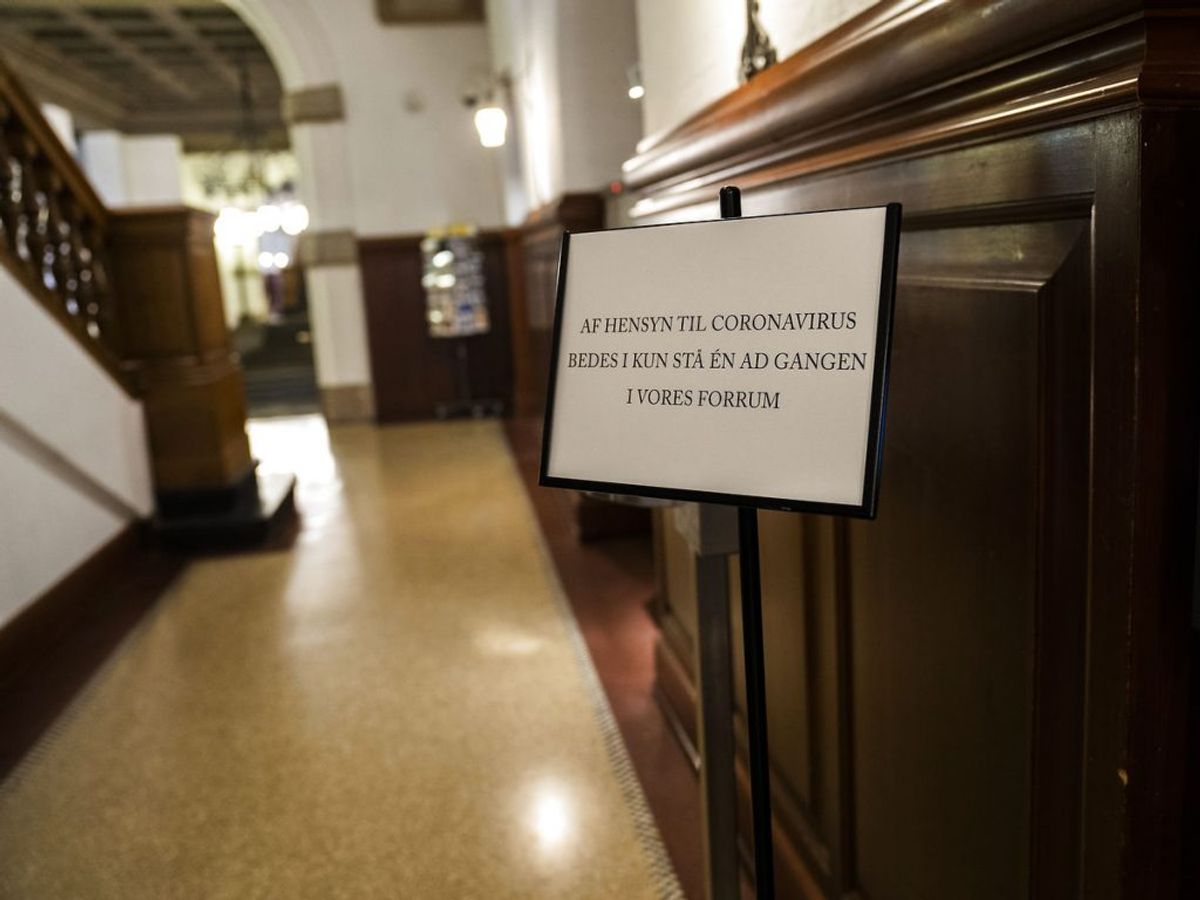 Restriktioner på grund af covid19 på Christiansborg, tirsdag den 10. november 2020. Mange møder aflyses på grund af frygt for coronasmitte.. (Foto: Martin Sylvest/Ritzau Scanpix)