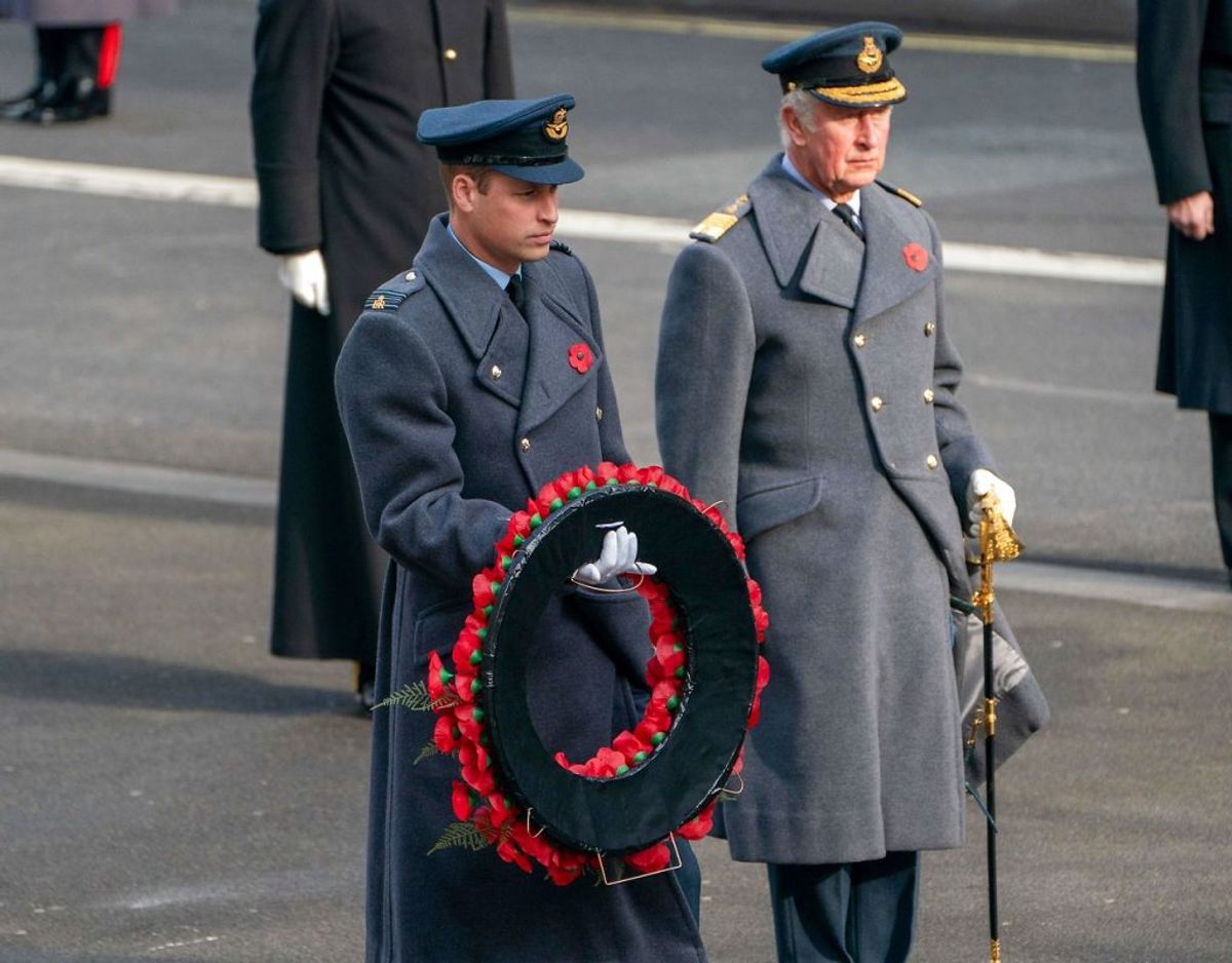 Prins Charles prins William ses her sammen ved årets Remembrance Sunday. Klik videre i galleriet for flere billeder. Foto: Scanpix/Arthur EDWARDS / various sources / AFP)