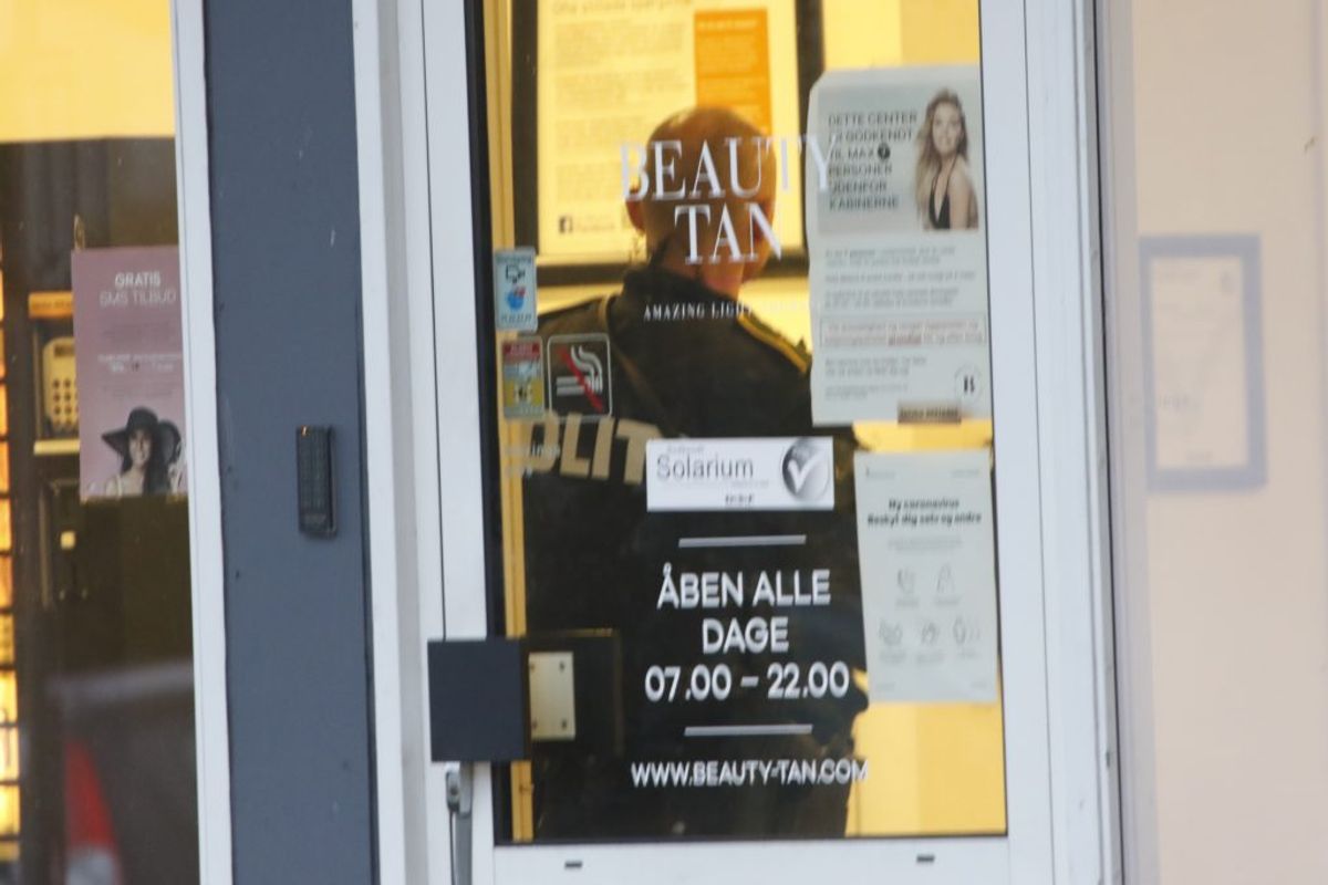 Politiaktion i Grindsted fredag. KLIK FOR FLERE BILLEDER. Foto: René Lind Gammelmark