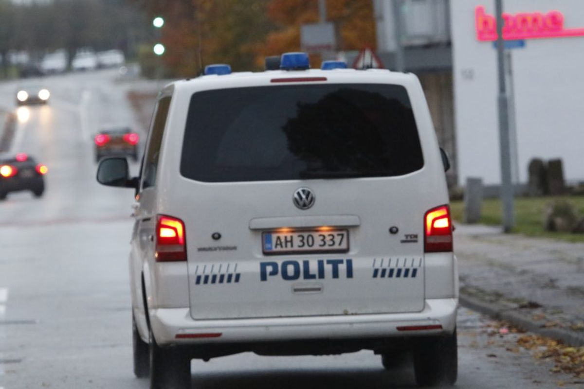 Politiaktion i Grindsted fredag. KLIK FOR FLERE BILLEDER. Foto: René Lind Gammelmark