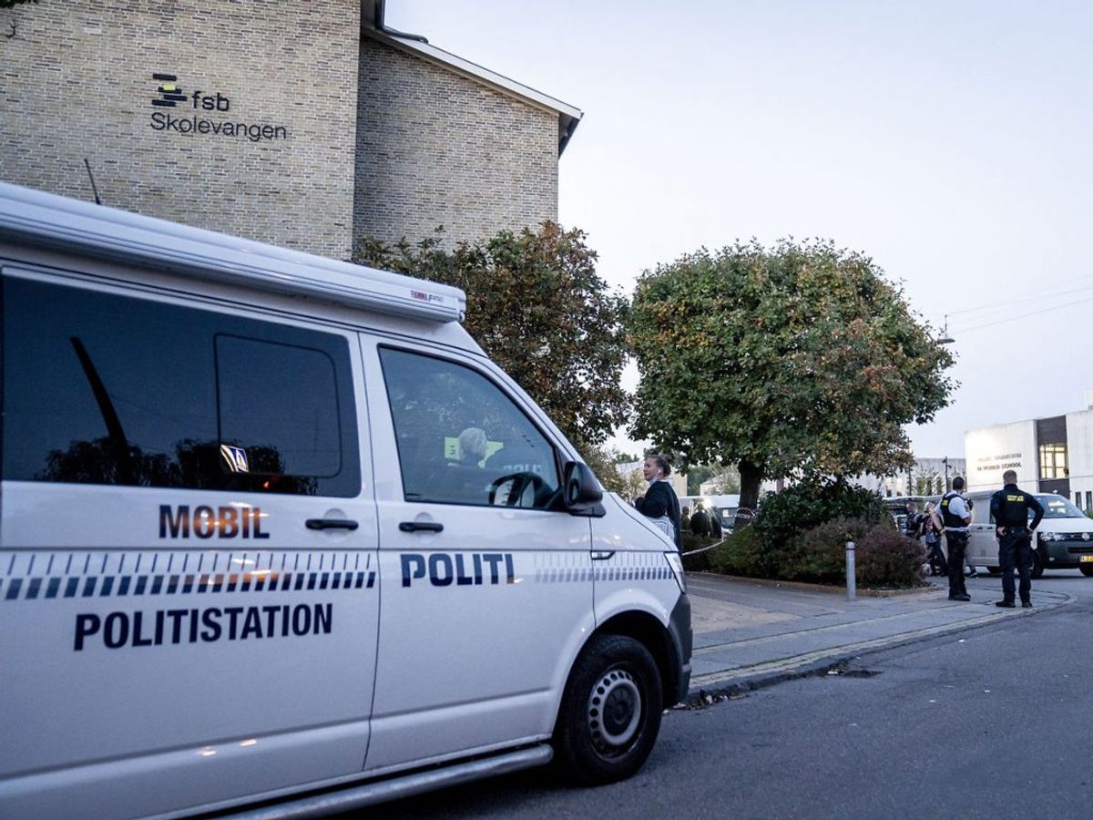 Politiets mobile politistation på Mørkhøjvej. (Foto: Mads Claus Rasmussen/Ritzau Scanpix)